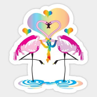 Gay Flamingos Sticker